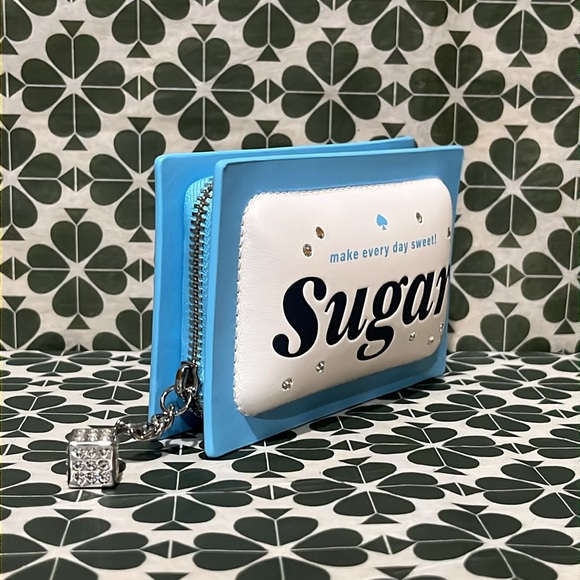 ♠️kate spade Coffee Break 3D Sugar Packet Small Card Holder Wallet NWT - Picture 7 of 15
